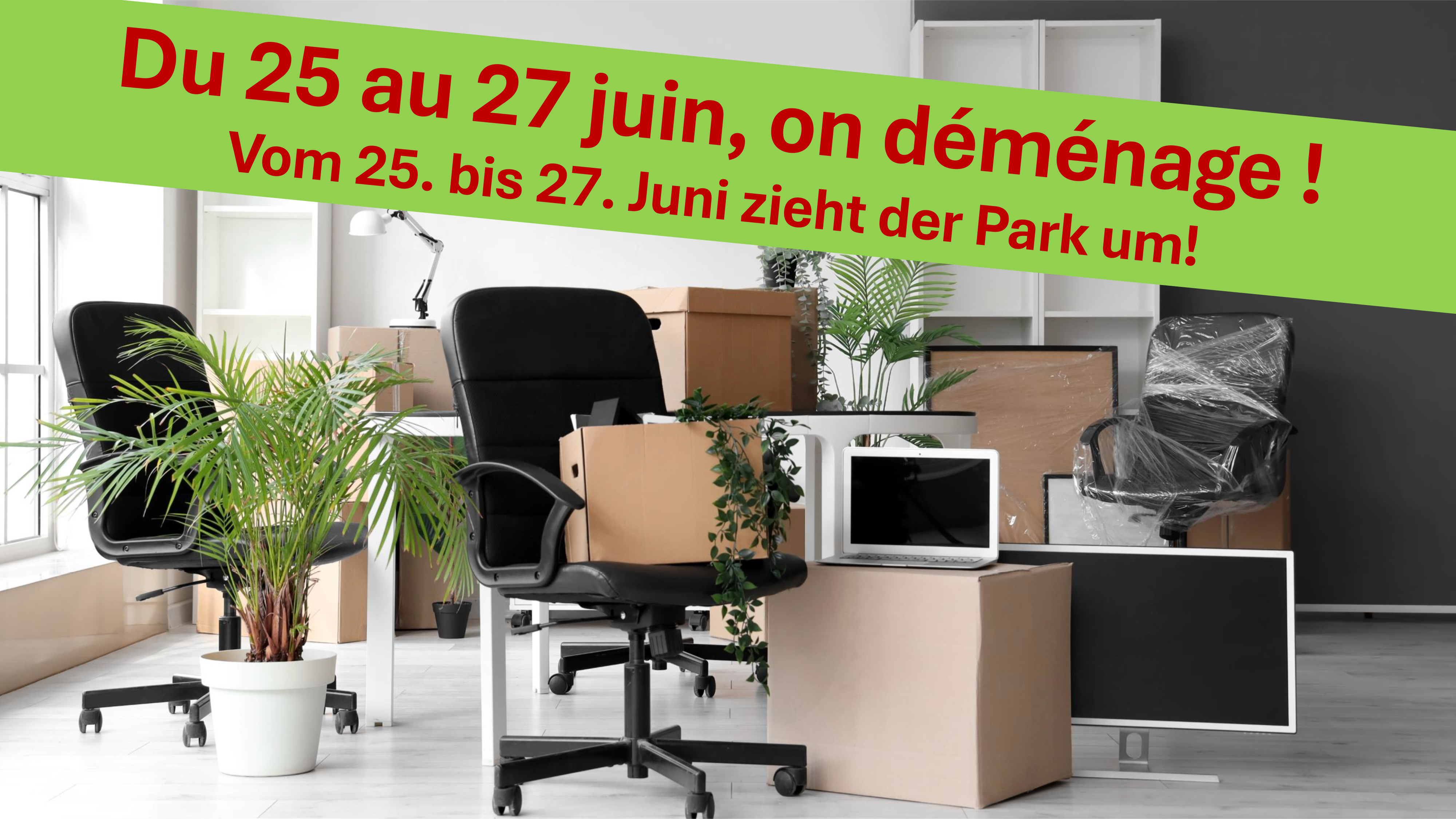 Du 25 au 27 juin, le Parc déménage !